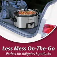 6 Quart Cook & Carry Programmable Slow Cooker with Digital Timer, Stainless Steel (CPSCVC60LL-S), pack of 1 2