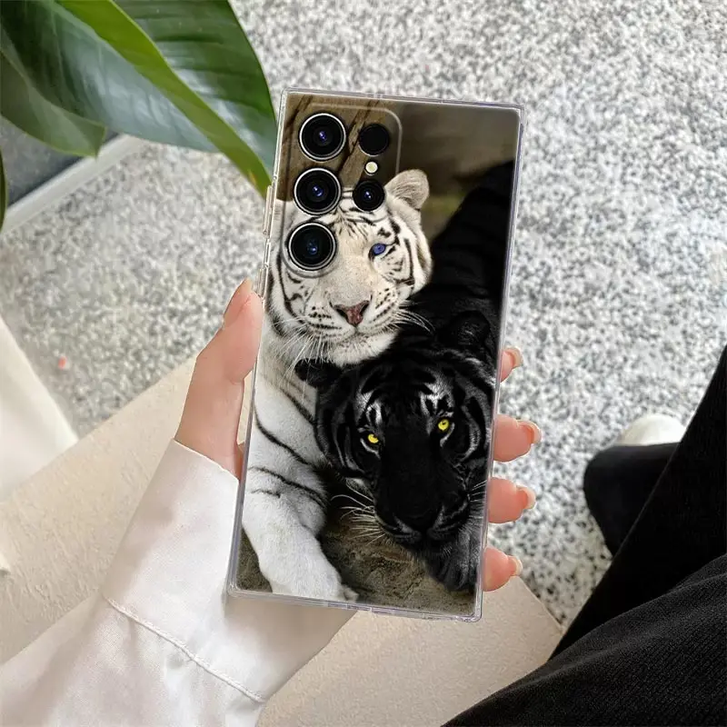 thumbnail image 1 of Tigre Wolf Lion Animal Phone Case For Samsung S24 S23 Ultra S22 S20 Plus S21 FE Clear Cases Cover Galaxy S24Ultra S235G Fundas, 1 of 5