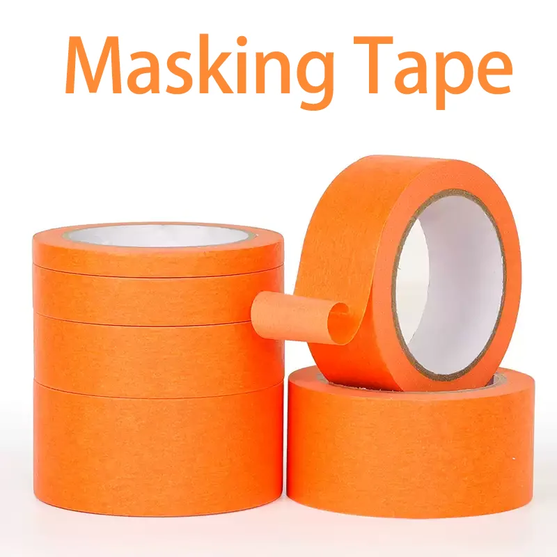 Vibrant Orange Decorative Washi Tape for Seamless Grouting and Color Separation