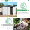 10'x10' Shed, Large Metal Storage Sheds & Outdoor Clearance, Steel Backyard Shed with Lockable Doors, Utility and Tool Storage 3