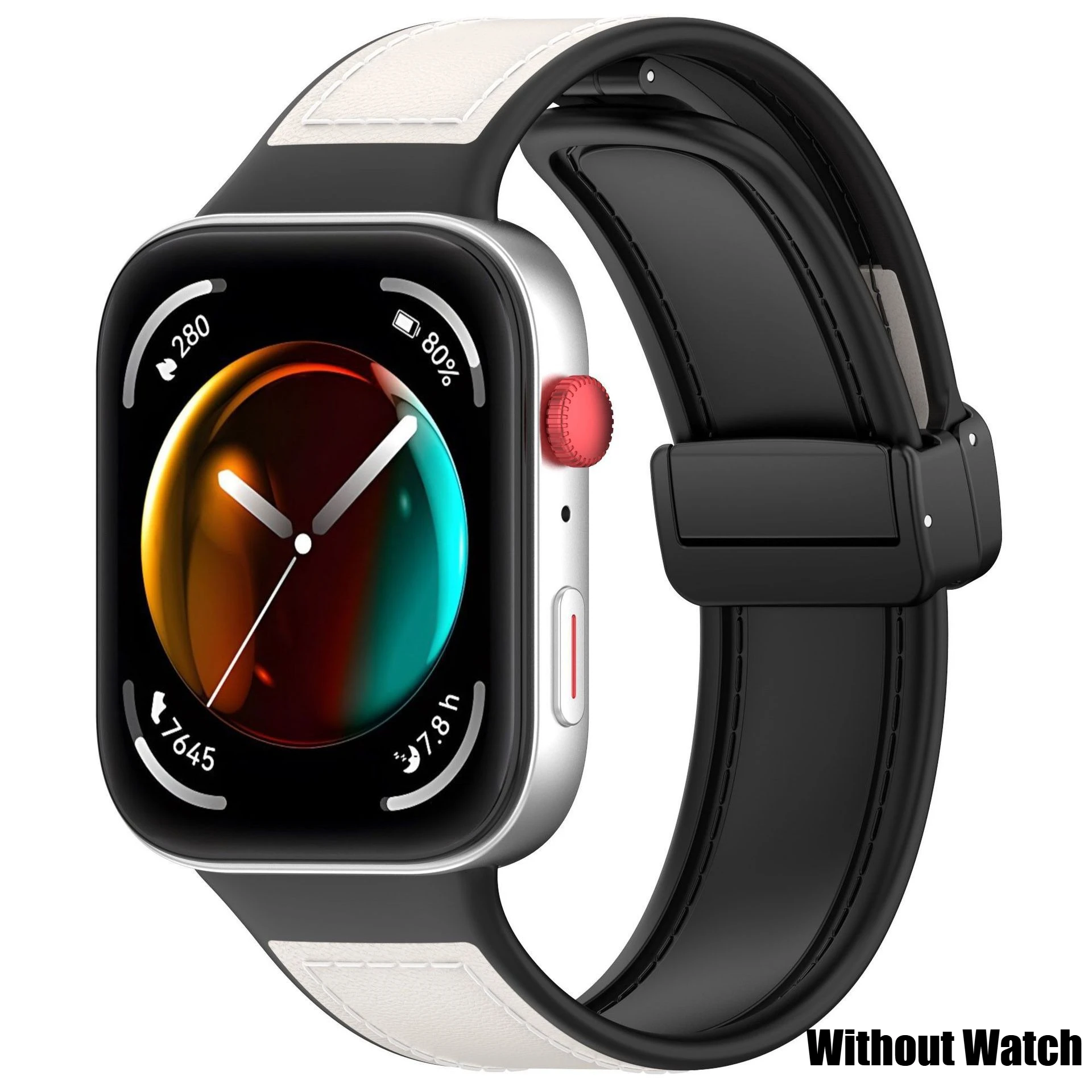 Elegant Leather Bracelet with Magnetic Closure - Premium Strap Accessory