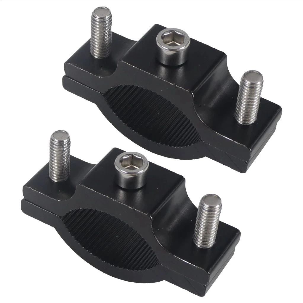 2Pcs Aluminum Bike Motorcycle Headlight Spotlight Mount Handlebar Fixed Clamp Bracket Clip M5 M6 Screw Front LED Light Holder headlight holder