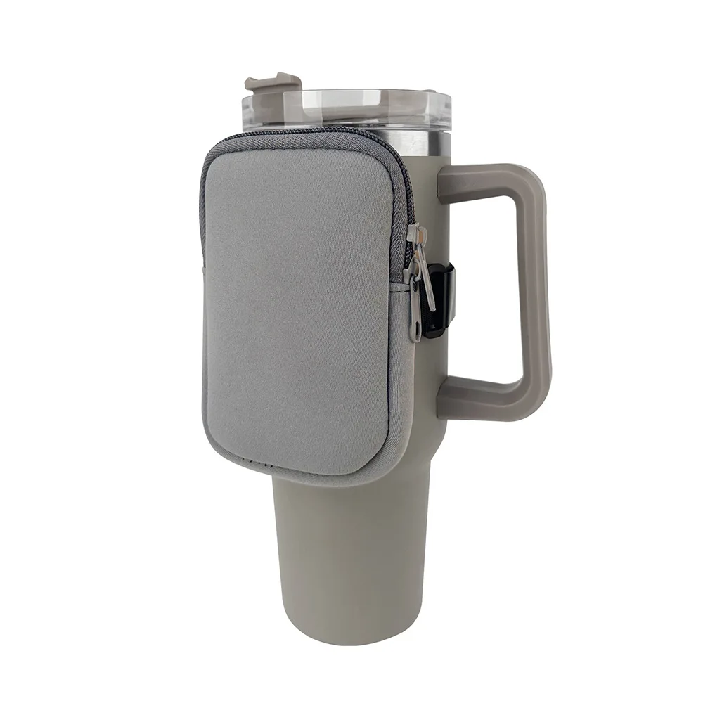 Wasserflaschen-Tasche Aus Neopren – Kompatibel Mit Stanley Quencher (590-1134 Ml), Mit Reißverschluss Für Schlüssel & Karten