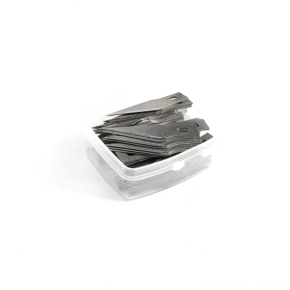 

50/100pcs Silver Engraving Blade Mobile Phone Film Rubber Stamp Engraving Blade Box Using SK-5 High Grade Material
