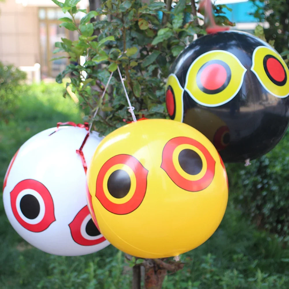 Bird Repellent Ball Inflatable Eyeball Visual Deterrent Balloons Farm Protector Repeller Scares Bird Pigeons PVC Reflective Ball