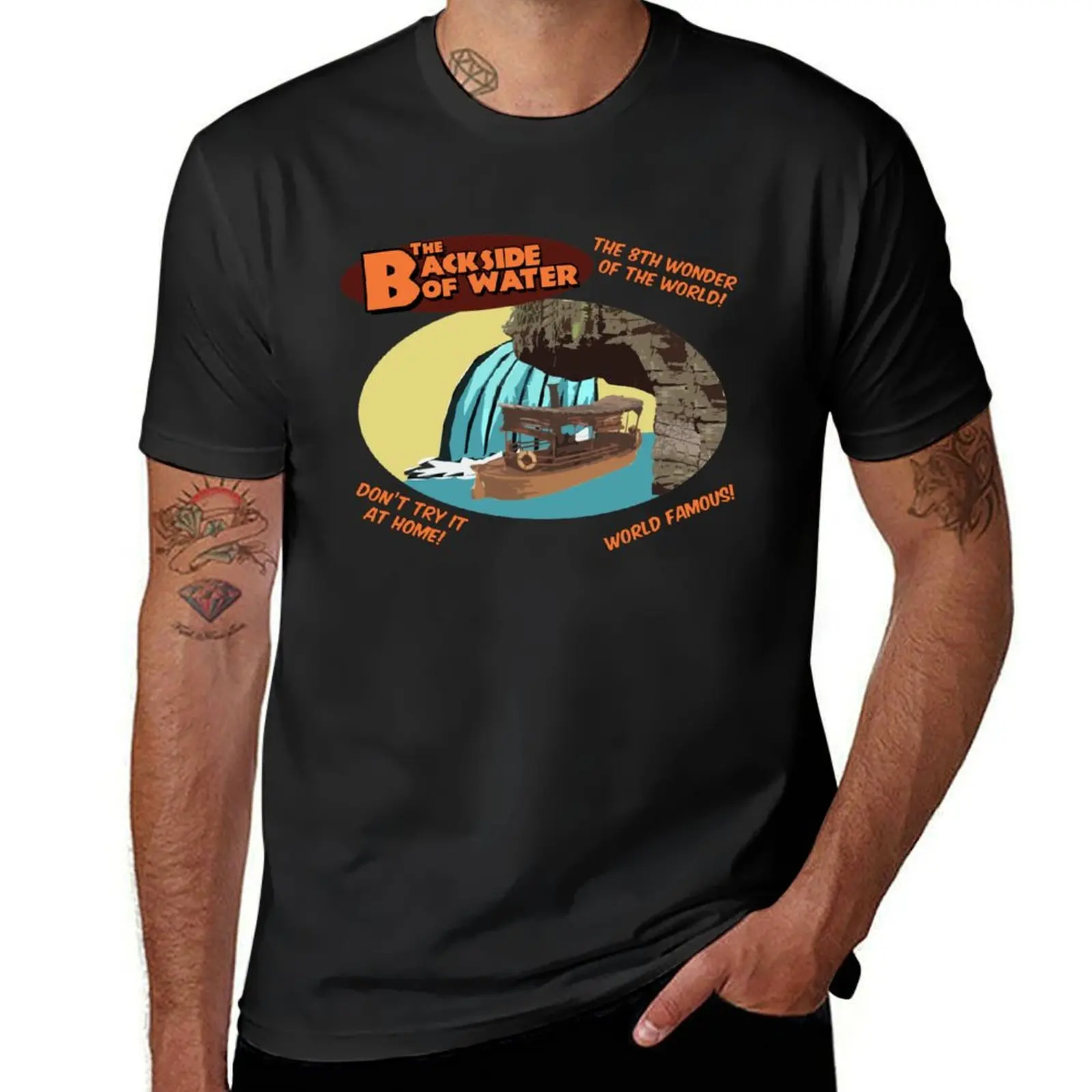 

The Backside of Water! T-Shirt boys animal print Short sleeve tee men workout shirt
