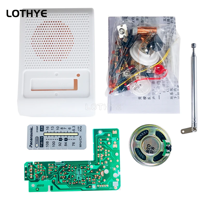 DIY Radio Electronic Kit FM AM Radio Receiver School Teaching Soldering Practice Training Circuit Board