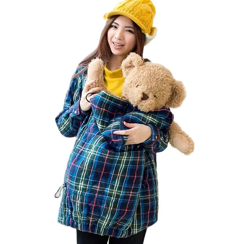 Emotion Moms Maternity Clothes Winter Warm Coat Windproof Maternity Coat Pregant Outwear Jacket Baby Carrier