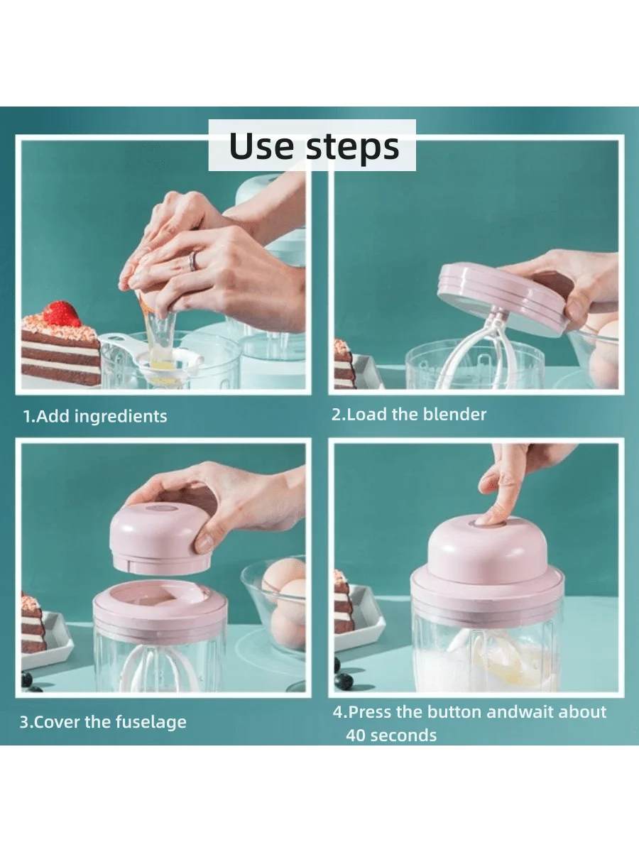 Egg beater home mini mini cake machine automatic cream beater manual stirring stick baking tool.