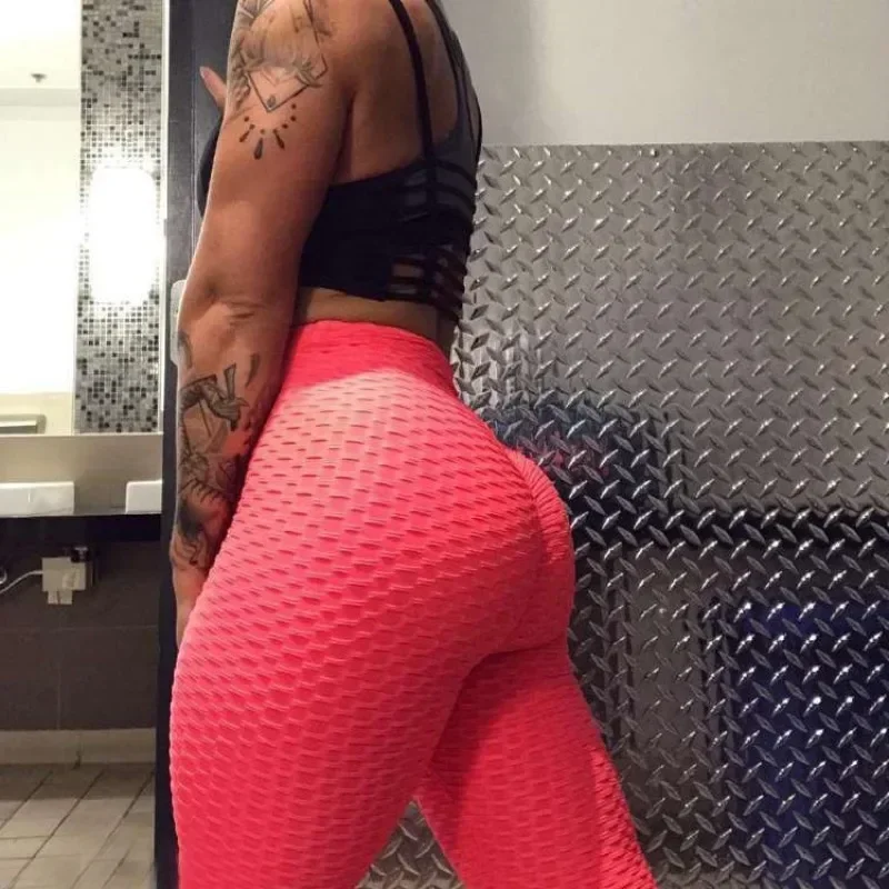Female Seamless Elastic Bubble Pants Sexy Slim Tights Outdoor Jogging Walking High Waist Hip Liftting Fashion Yoga Leggings Best Sellers In Women's Clothing