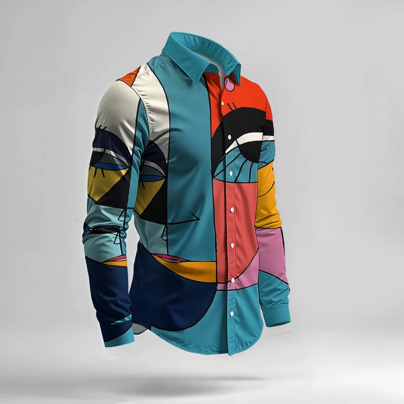 2025 New Style Spring Summer Men Shirt Set Brand Print Fashion Simple Two Piece Set Mens Luxury Lightweight Party Long Sleeves S_voghion.com