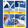 Stainless Steel Universal 1440°Swivel Robotic Arm Swivel Extension Faucet Aerator Kitchen Sink Faucet Extender 2Water Flow Mode 6