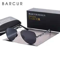 BARCUR Polarized Men's Sunglasses - Stylish Sun Protection for Driving, Fishing, and Hiking (Silver Gray)