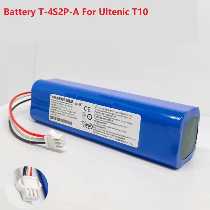 

New 14.4V 5200mAh Li-ion Battery T-4S2P-A For Ultenic T10 Robot Vacuum Cleaner