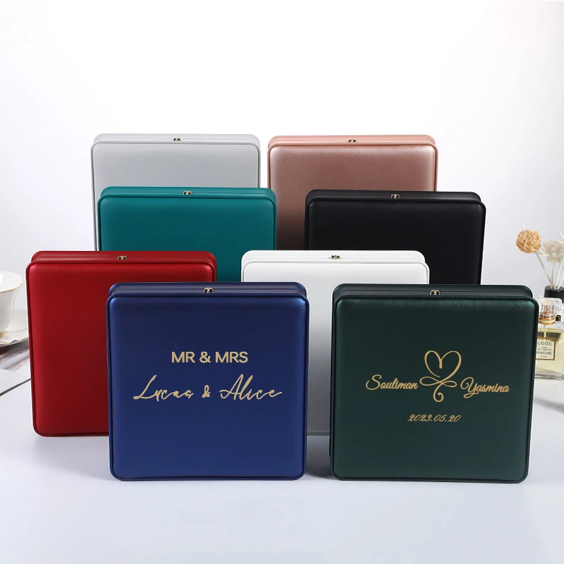 Customized Elegant Jewelry Storage Box - Ideal for Wedding Rings, Necklaces, Earrings, Bracelets, and Bridal Gifts