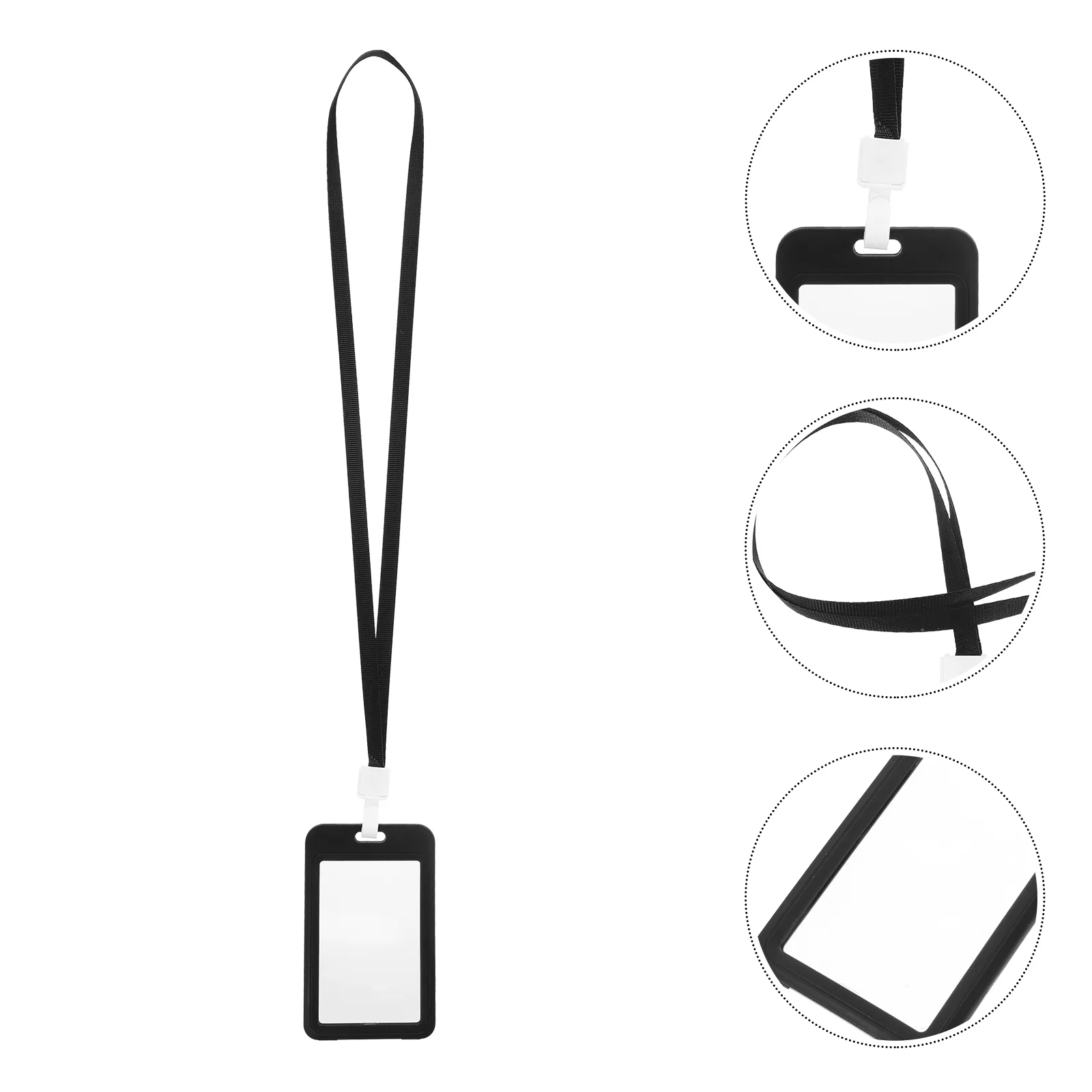 

10 Pcs Transparent Work Card Holder Id Badge Clear Sleeve with Lanyard Sleeves Abs Lanyards Student Holders Name Tag Holder