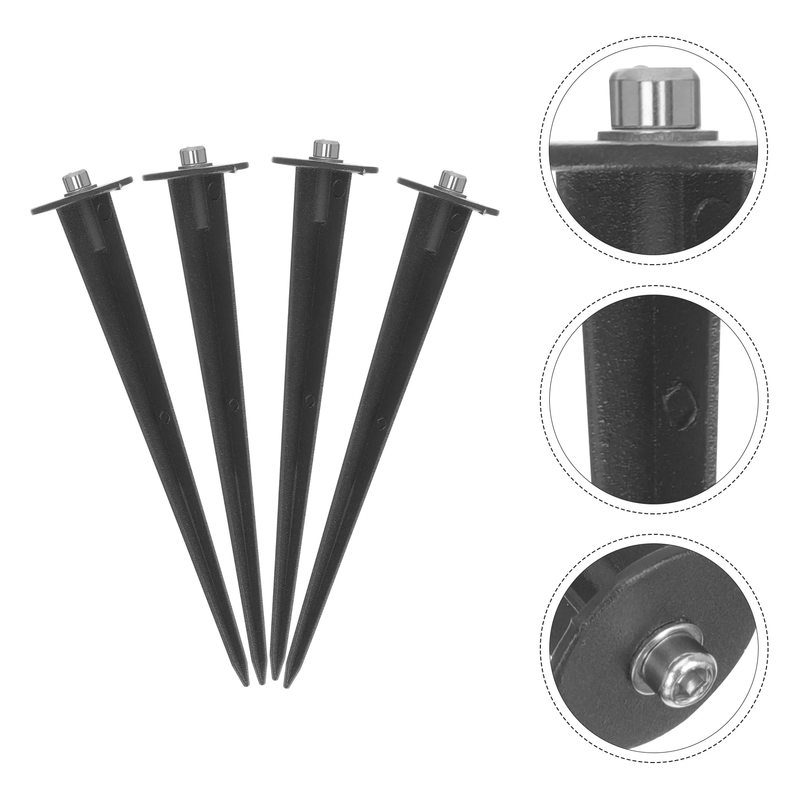 4 Pcs Christmas Lights Ground Plug Solar Light Accessory Spotlights Insert Solar Inserted Stakes