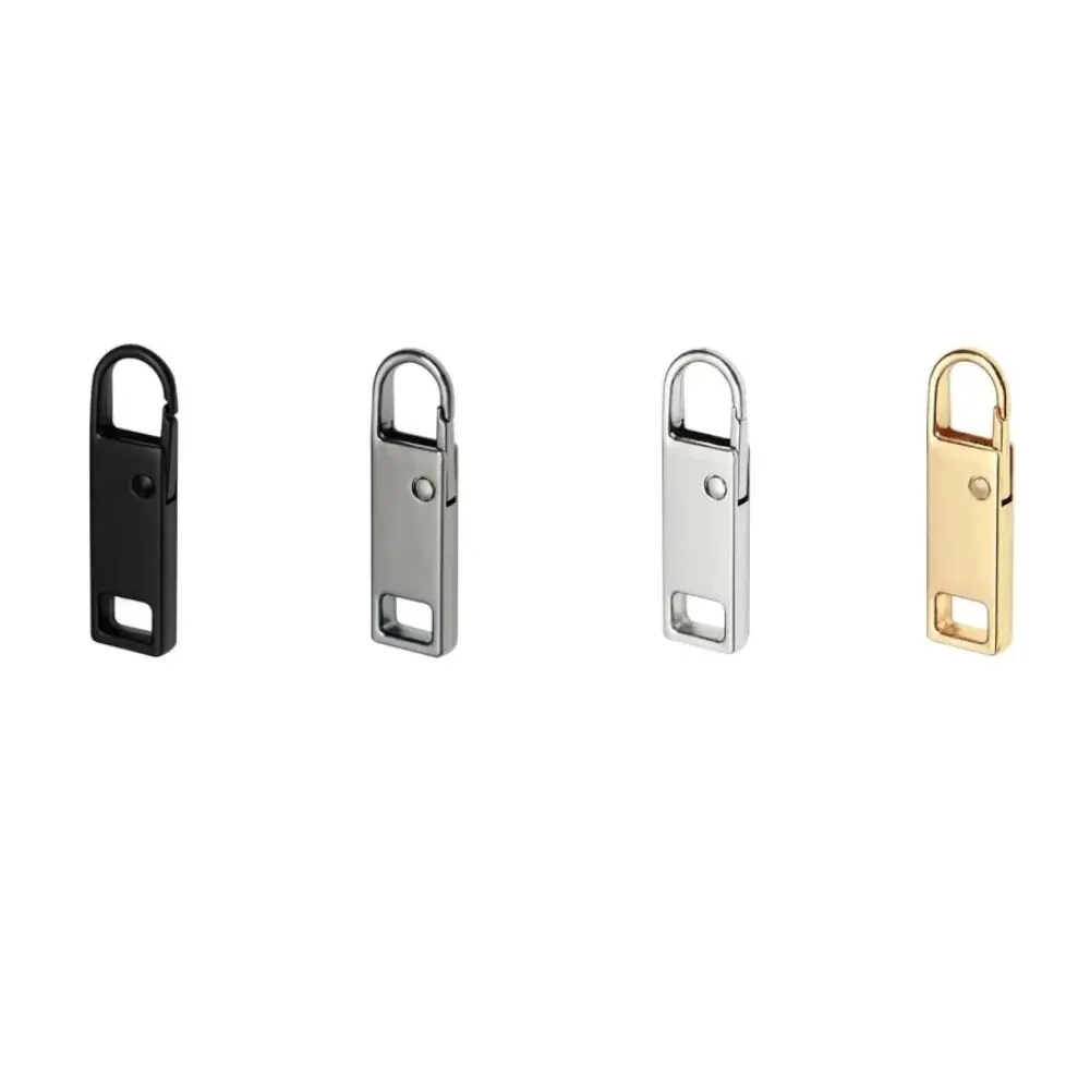금속 지퍼 풀 교체 탈착식 지퍼 슬라이더 풀 탭 수리 키트, 의류 재킷 DIY 공예 바느질 지퍼 헤드-Si, 4 개