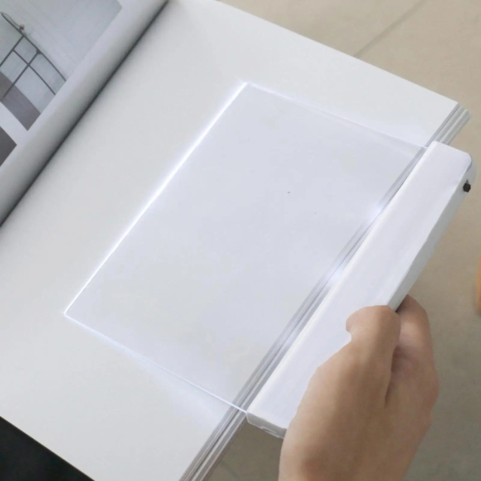 LED Book Light Eye Caring Flat Plate Panel for Travel Reading