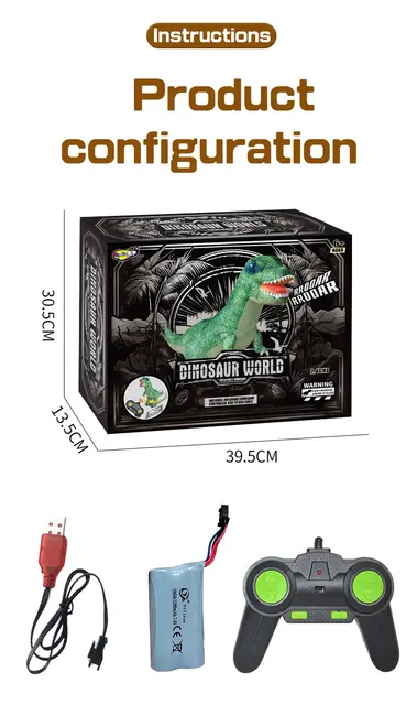 thumbnail image 2 of OBEST Remote Control Inflatable Dinosaur Toy - 360° Rotating & Walking Dinosaur For Kids 2 of 9