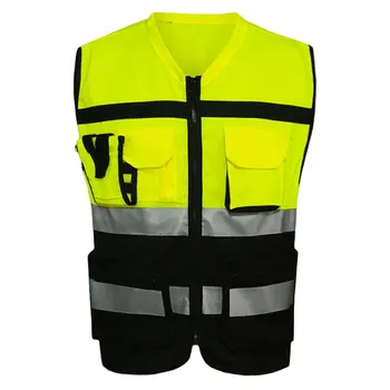 Reflective Safety Vest Night Work Security Running Cycling Safety Reflective Vest Visibility Reflective Safety Jacket
