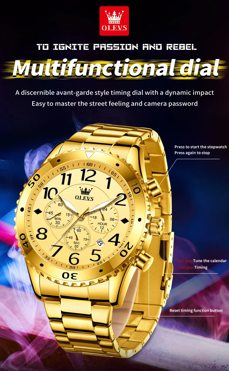 Men's Watches Large Digital Dial Original Wristwatch for Man Chronograph 24 Hour Date Waterproof Luminous 9969 Daily_voghion.com