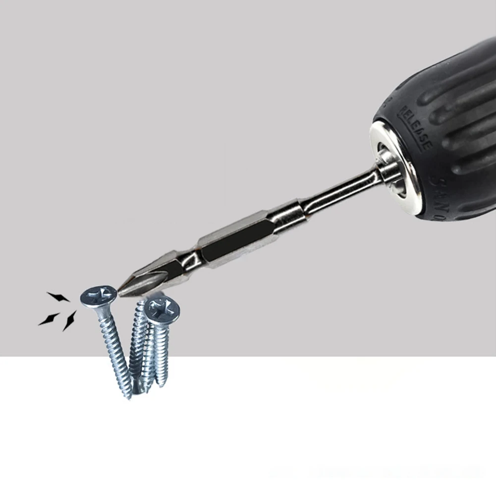 

1pc Screwdriver Bit Double Head PH2 Grey Yellow For Decoration Furniture Electronics Plastic Metal Screwdrivers Nutdrivers