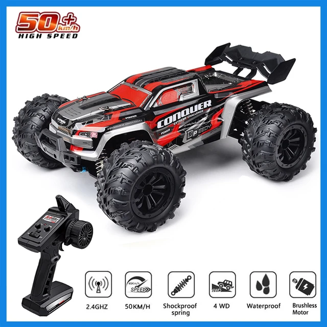 Coches RC grandes de alta velocidad para adultos y niños, escala 1:16, 50  km/h, coche de Control remoto, 2,4G, 4WD, todoterreno, camión monstruo -  AliExpress