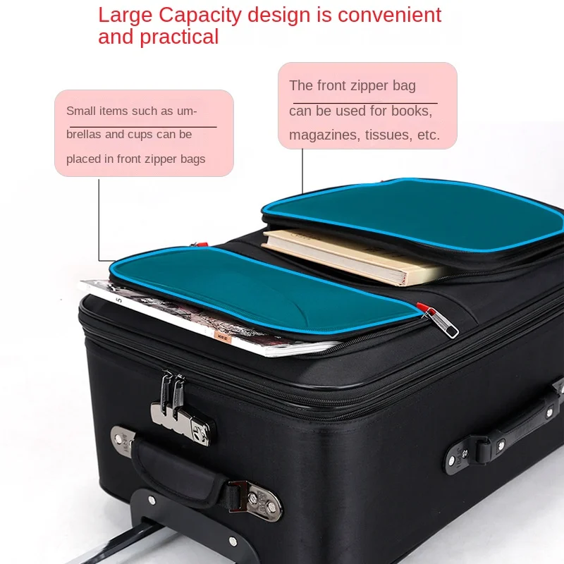 Large Capacity Luggage  Universal  Wheel waterproof Student Oxford Cloth Password Travel Suitcase Business Suitcase Trolley Case