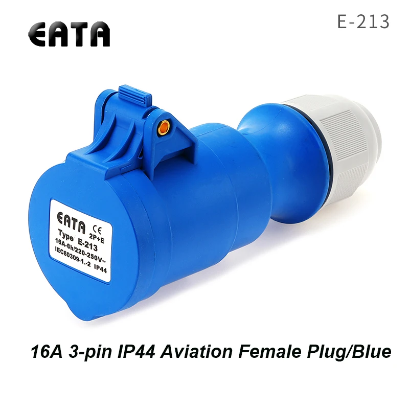 Description Picture 5 of item16A 32A 3 Core Aviation Power Plug Industrial Connector Cabinet Chassis Lighting Audio Plug IP44 Waterproof Wall Mounted Plug