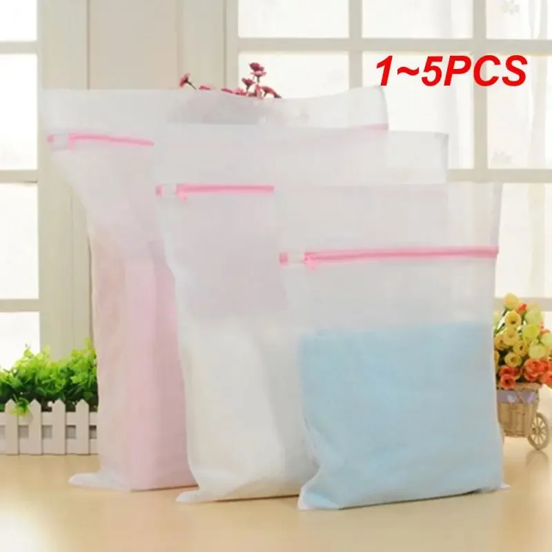 1~5PCS Laundry Wash Mesh Bag Clothing Care Foldable Protection Washing Net Filter For Lingerie Underwear Bra Socks Clothes 3