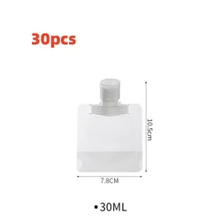 10 - Piece Thickened Travel Bottle Set for Cosmetics and Toiletries (30Pcs 30ML)