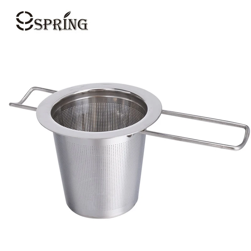 Tea Infuser Tea Filter Stainless Steel Strainer for Loose Leaf Tea Foldable Handle Design Suitable for Most Tea Cups and Tea Bowls 2 Pack