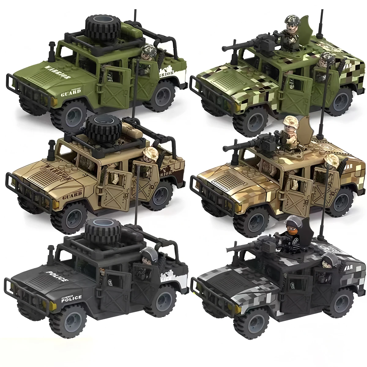 SWAT Armored Vehicle Building Block Set with Weapons and Soldier Figures