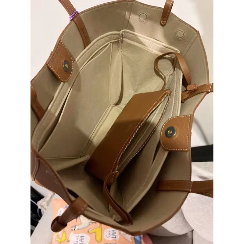Fit For Cyme Tote Organiser , Felt Insert Organizer Keep Mini Tote in Shape Liner Insert Protector 2