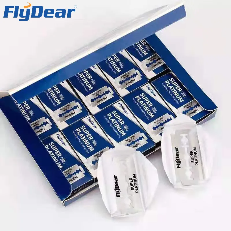 FLYDEAR 10-1000 PCS 면도날 스테인레스 스틸 스크레이퍼 녹슬지 않고 청소 대머리 남성용 소형 및 휴대용 헤드 면도기