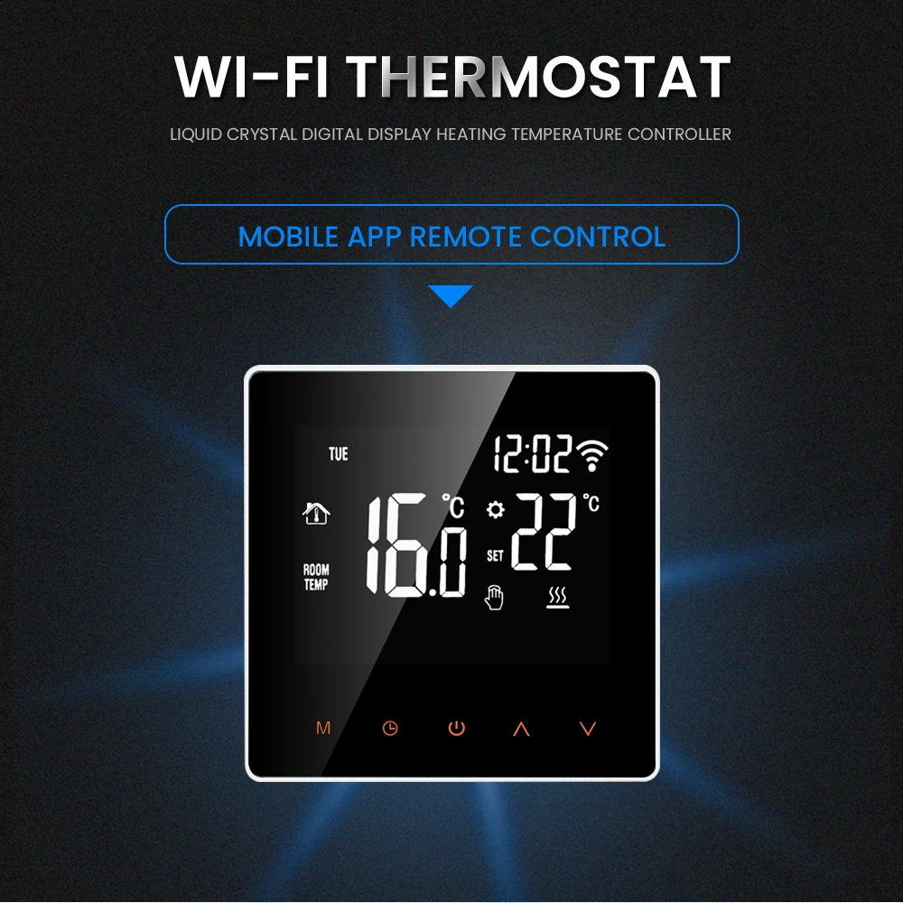 Tuya WiFi Smart Thermostat, Electric Floor Heating Water/Gas Boiler Temperature