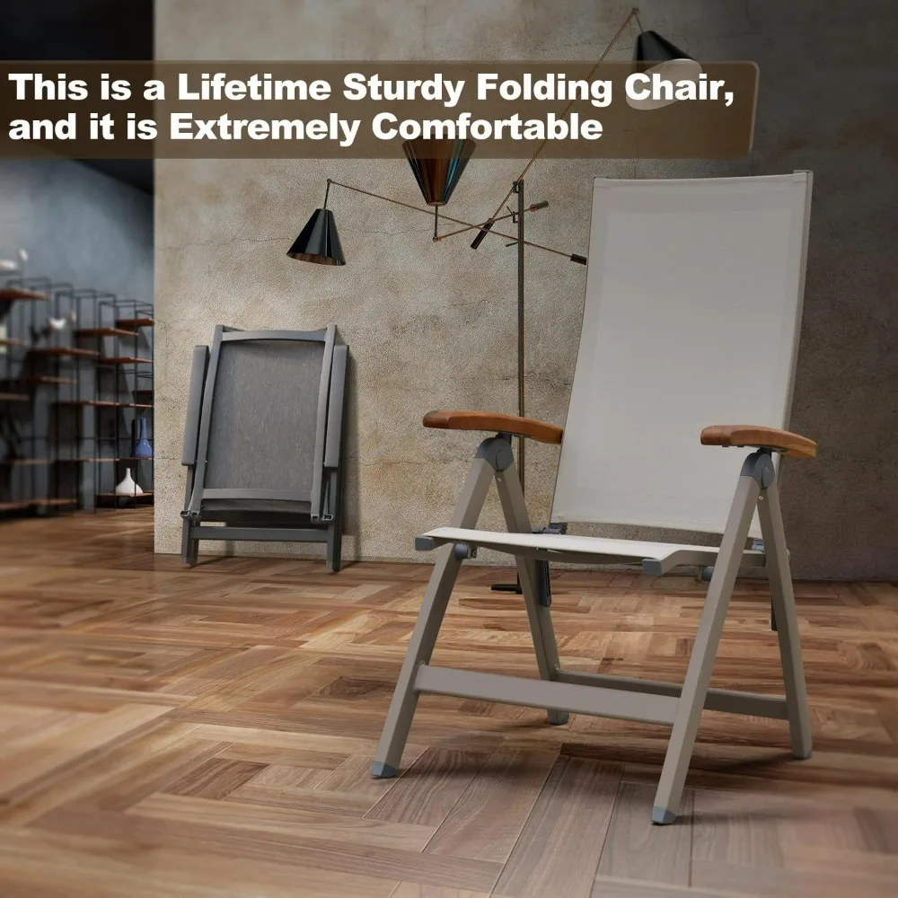 Folding Chairs for Versatile Use: Comfortable, Portable, and Suitable for Indoor, Outdoor, Balcony, Patio, Garden, and Pool Sett