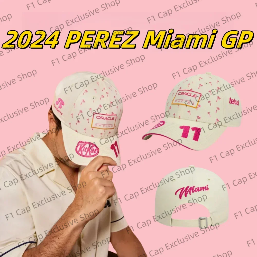 

2024 new F1 team baseball cap, Formula One truck driver cap, Miami GP fan accessory, Czech Perez, Max Verstappen