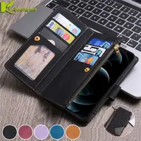 For Xiaomi 12T 12 Pro Case Leather Zipper Phone Case on For Xiaomi 12 12T Pro 12X 12S 12Lite 12Pro Cover Wallet Card Slots Cases