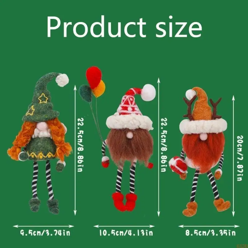 6XDD Needle Felting Kits Gnomes Felting Needle Set with Felt Tool Handmade Starter Kits for Woman Girls