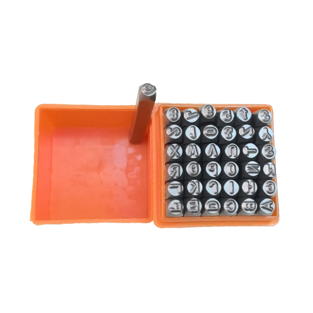 37Pcs Steel Uppercase Letter Number Love Stamps Punch Set 3mm Hardened Metal Leather Craft Stamping Tools for Jewelry DIY Craft