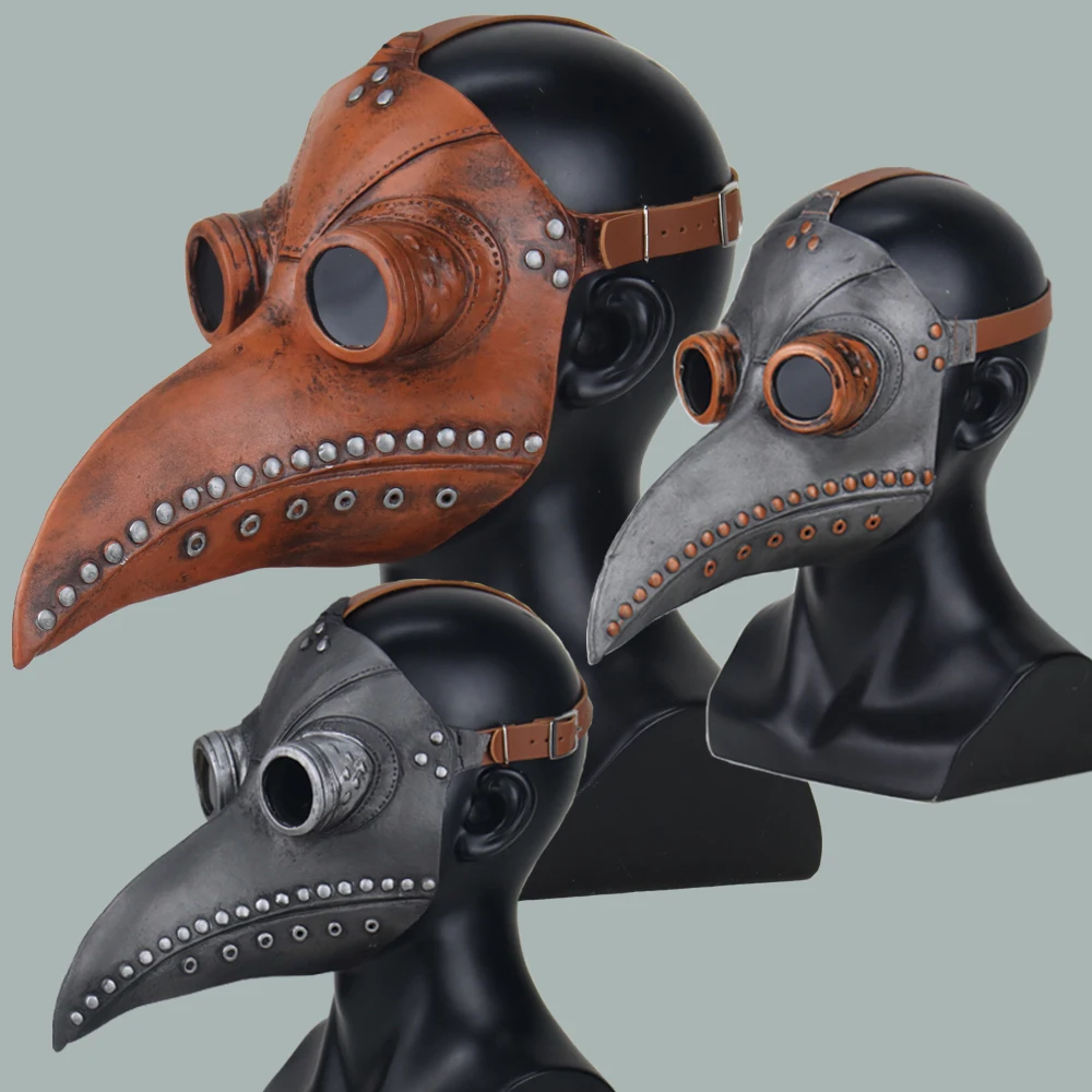 Plague Doctor Mask Steampunk Cosplay Bird Beak Long Nose Latex Masks Masquerade Carnival Halloween Party Props |