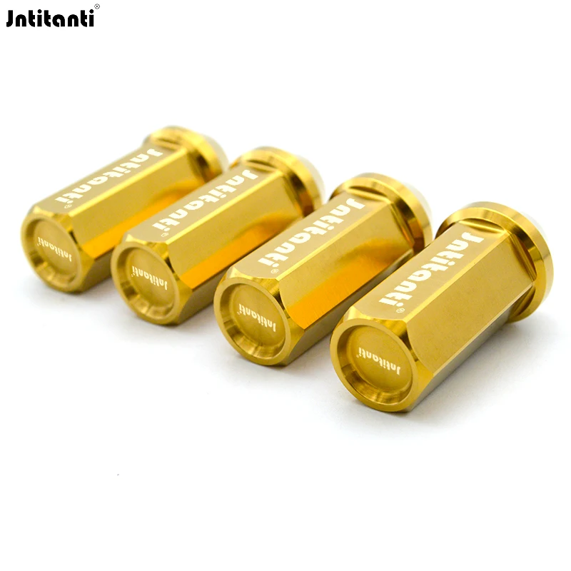 Jntitanti 10.9GradeGr.5 Titanium screw Closed End Gold Wheel rim lug Nut  screws M12/M14
