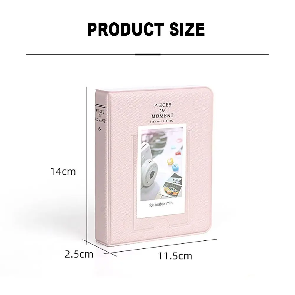 1PC 64 포켓 사진 앨범 인치 사진 보관 케이스 우표 티켓 카드 정리함 Fujifilm Instax Mini 12/11/9용