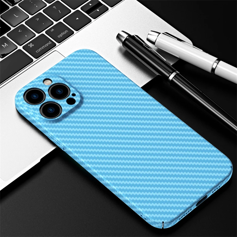 Slim Carbon Fiber Matte Hard PC Protective Phone Case