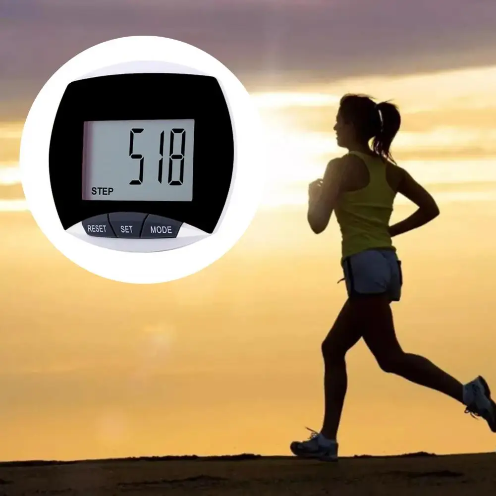 Lightweight Digital Pedometer Touch Button Multi-purpose Hibernation Function Electronic Large Screen Pedometer 1 Set
