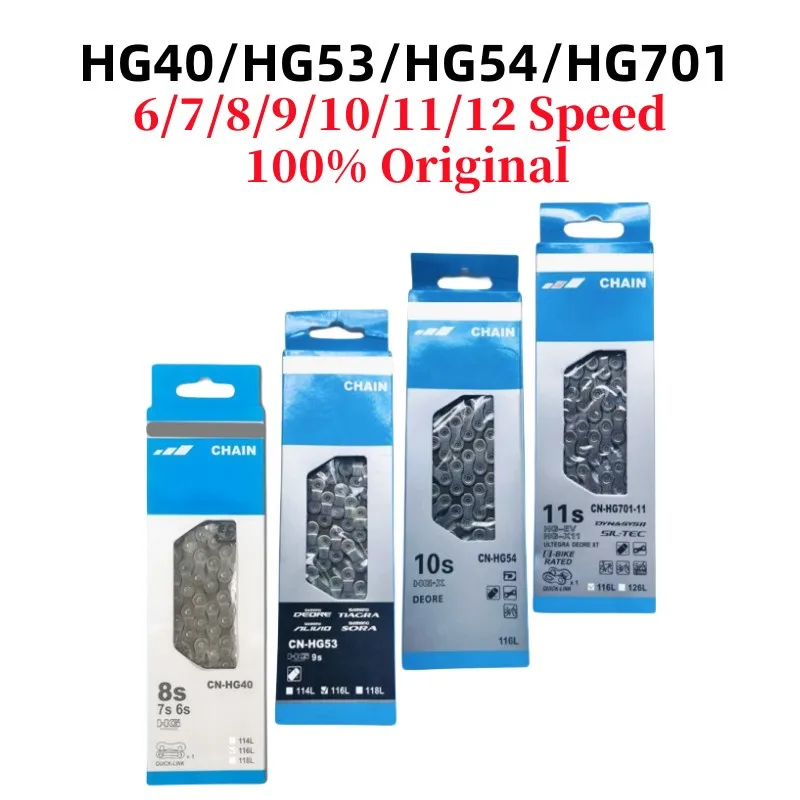 

Road MTB Bicycle 6/7/8/9/10/11 Speed Chain Deore HG40 HG53 HG54 Ultegra HG701 8 9 10 11 Speed Bicycle Chains with Quick Link