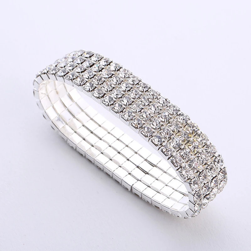 Crystal Bracelet Multiple Styles Stretch Shine Bracelets For Women Couple Girlsfriend Wedding Bridal Gifts