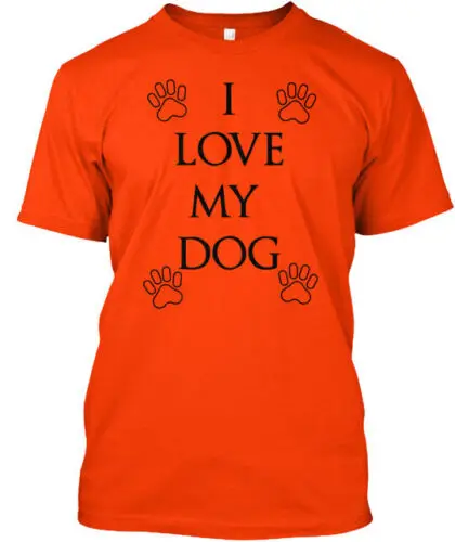 

Футболка с надписью «I Love My Dog», сделанная в США, размер от S до 5XL